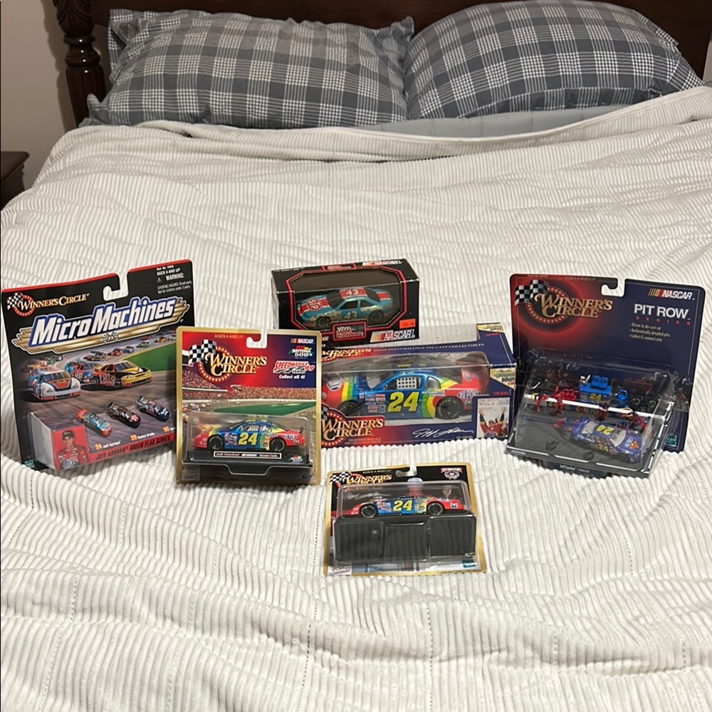 Red and Blue Toy Cars and Vehicles Set